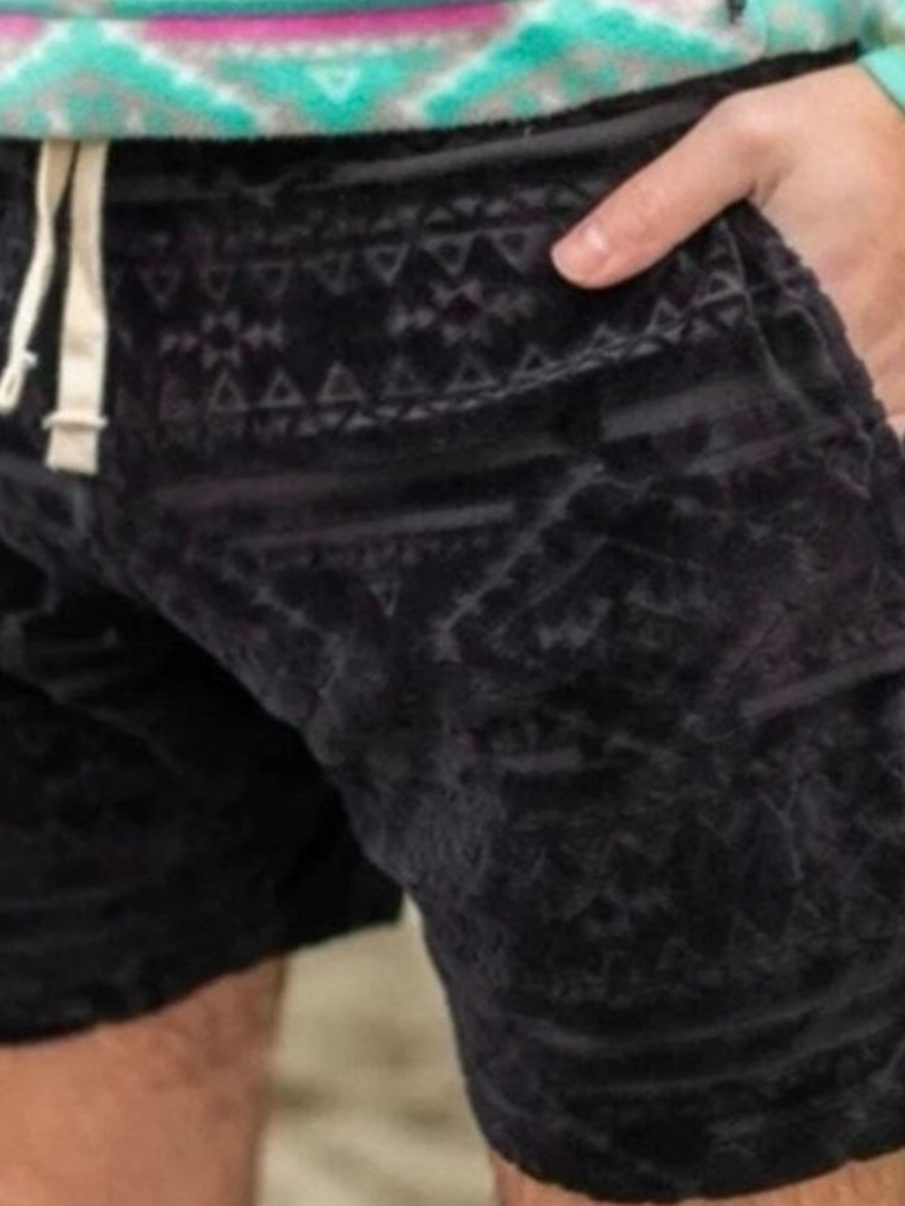 chubbies Black Textured Geo Athletic Shorts